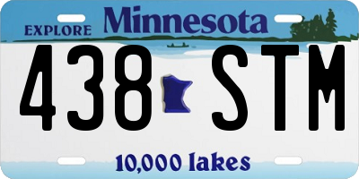 MN license plate 438STM