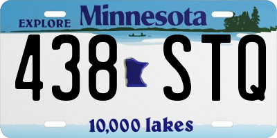 MN license plate 438STQ