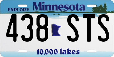 MN license plate 438STS
