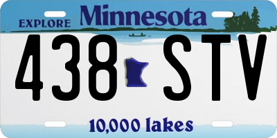 MN license plate 438STV