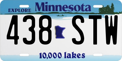 MN license plate 438STW
