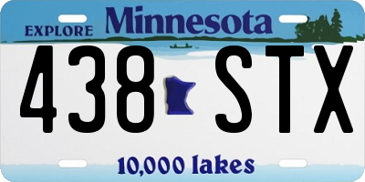 MN license plate 438STX