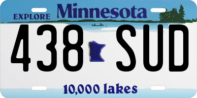 MN license plate 438SUD