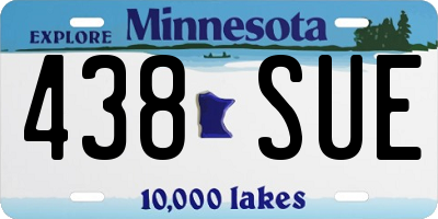 MN license plate 438SUE