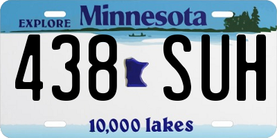 MN license plate 438SUH