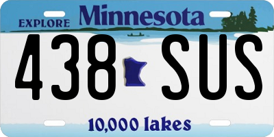 MN license plate 438SUS