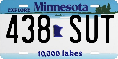 MN license plate 438SUT