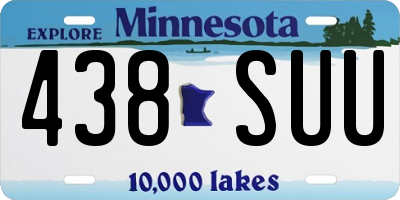 MN license plate 438SUU