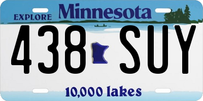 MN license plate 438SUY