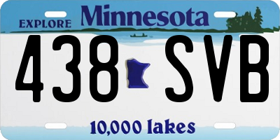 MN license plate 438SVB