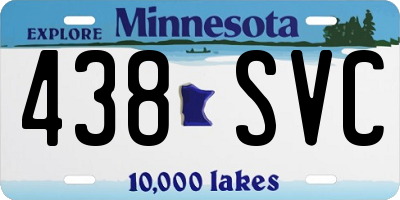 MN license plate 438SVC