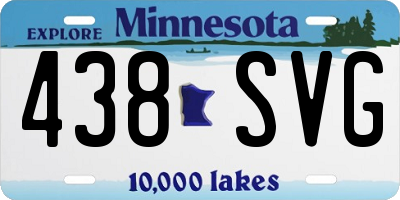 MN license plate 438SVG