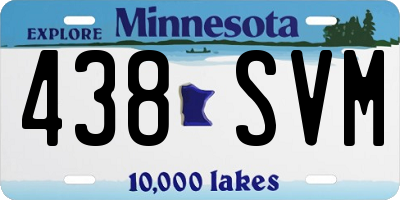 MN license plate 438SVM
