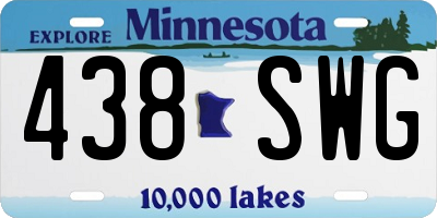 MN license plate 438SWG