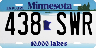 MN license plate 438SWR