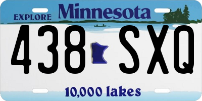 MN license plate 438SXQ