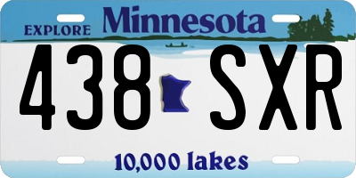 MN license plate 438SXR