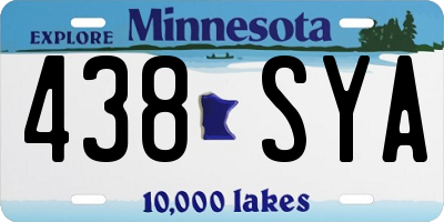 MN license plate 438SYA