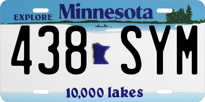MN license plate 438SYM