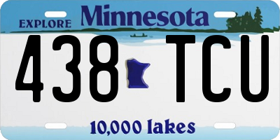 MN license plate 438TCU