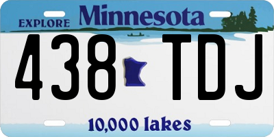 MN license plate 438TDJ