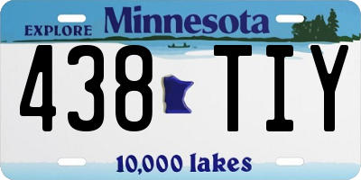 MN license plate 438TIY