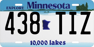 MN license plate 438TIZ
