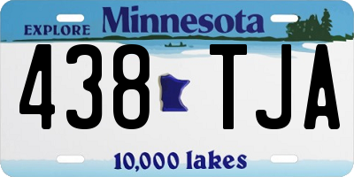 MN license plate 438TJA