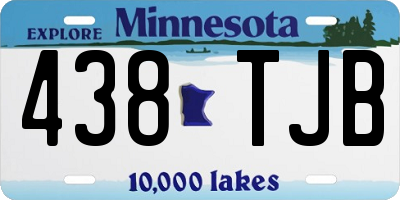 MN license plate 438TJB