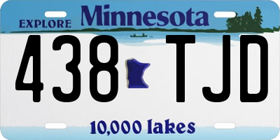 MN license plate 438TJD