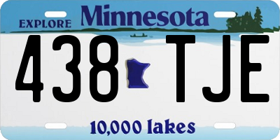 MN license plate 438TJE