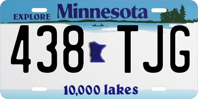 MN license plate 438TJG