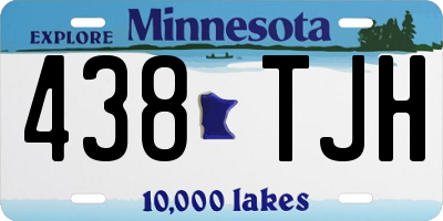 MN license plate 438TJH