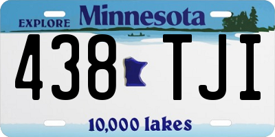 MN license plate 438TJI