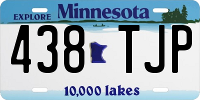 MN license plate 438TJP