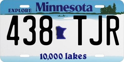 MN license plate 438TJR
