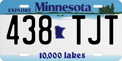 MN license plate 438TJT