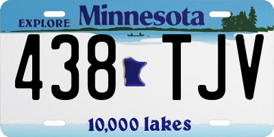MN license plate 438TJV