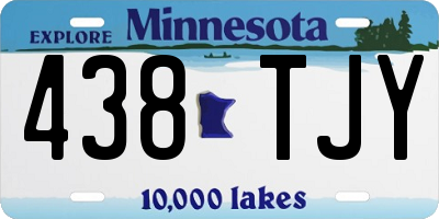 MN license plate 438TJY