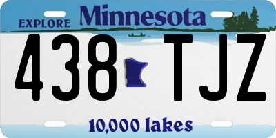 MN license plate 438TJZ