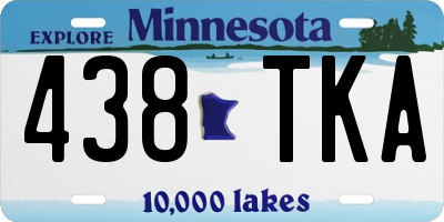 MN license plate 438TKA
