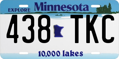 MN license plate 438TKC