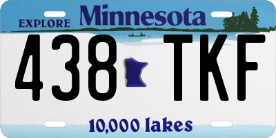 MN license plate 438TKF