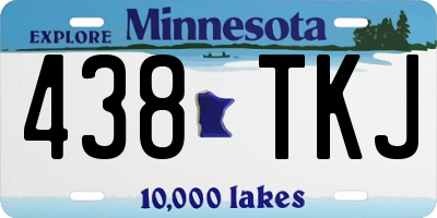 MN license plate 438TKJ