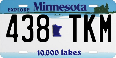 MN license plate 438TKM