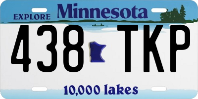 MN license plate 438TKP
