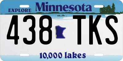 MN license plate 438TKS