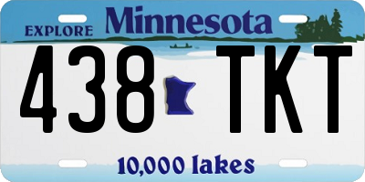MN license plate 438TKT