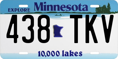 MN license plate 438TKV