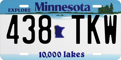 MN license plate 438TKW